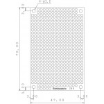 ICB-288  ユニバーサル基板 72x47㎜ 片面 紙フェノール
