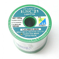 ESC21/F4/M705/0.6  スパークルESC21  鉛フリーはんだ  0.6ﾊｲ  500g巻
